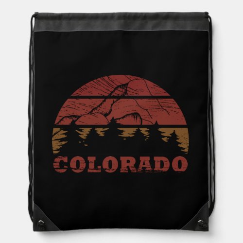 vintage colorado drawstring bag