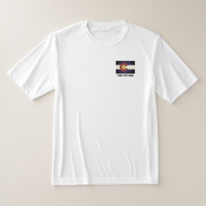 Vintage Colorado flag dry tech running t shirt