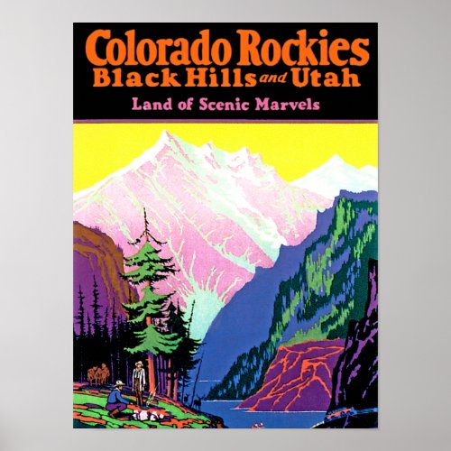 Vintage Colorado  Land of Scenic Marvels Poster