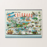 Vintage Colorado Map Postcard Jigsaw Puzzle<br><div class="desc">It's a colorful illustrated postcard map of the State of Colorado - 11x14,  252 pieces.</div>