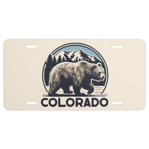 Vintage Colorado Mountains License Plate