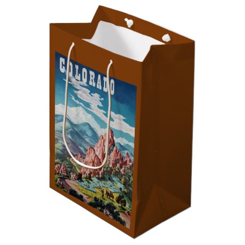 Vintage Colorado mountains Medium Gift Bag