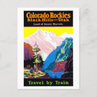 Vintage Colorado Rockies Travel Poster