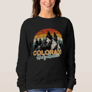 Vintage Colorado Rocky Mountains Nature Hiking Tra Sweatshirt