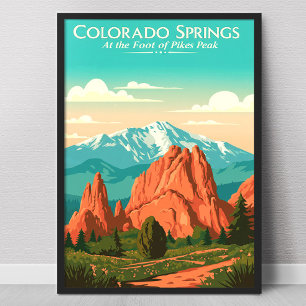 Vintage Colorado Springs Poster