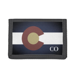 Vintage Colorado state flag custom monogram wallet