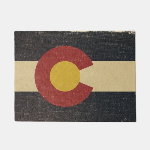 Vintage Colorado State Flag Doormat