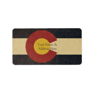 Vintage Colorado State Flag Label