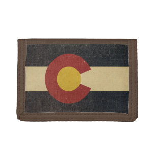 Vintage Colorado State Flag Tri-fold Wallet