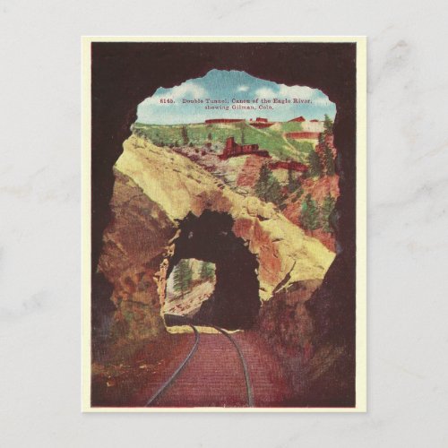 Vintage Colorado Train Tunnel Postcard