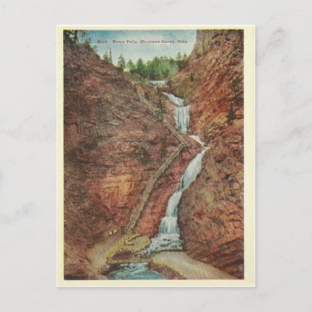 Vintage Colorado Water Falls Postcard