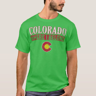Vintage Colorado Where I Belong T-Shirt