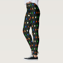 Vintage Colored Christmas Lights Novelty Holiday Leggings Vintage Colored Christmas Lights Novelty Holiday Leggings