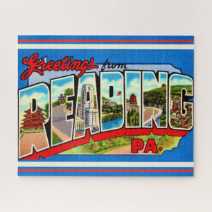 Vintage Colorful 16x20  Reading PA Jigsaw Puzzle