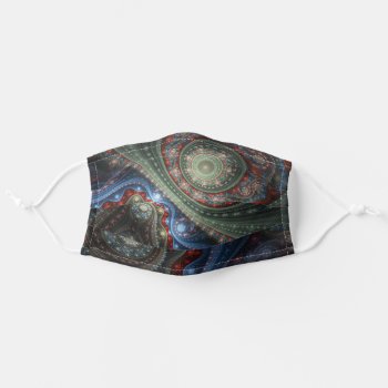 Vintage Colorful Abstract Art Adult Cloth Face Mask by clonecire at Zazzle