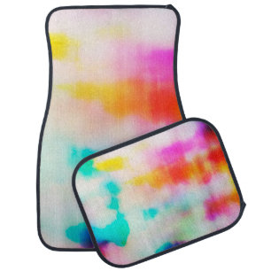 Vintage colorful abstract illustration background. car floor mat