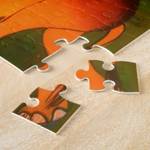 Vintage Colorful African wild animal colors design Jigsaw Puzzle