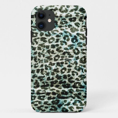 Vintage colorful animal skin texture of leopard iPhone 11 case