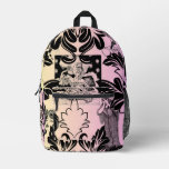 Vintage Colorful Arc Deco Damask Victorian Age  Printed Backpack