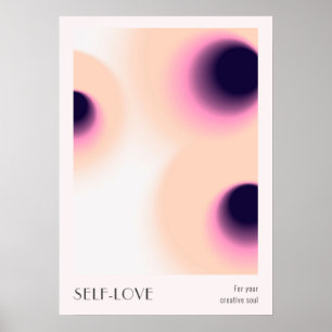 Vintage Colorful Aura Effect Gradient Poster