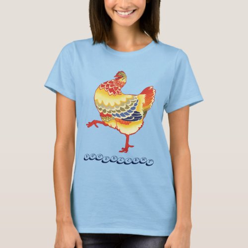 Vintage Colorful Barnyard Chicken Eggsellent T_Shirt