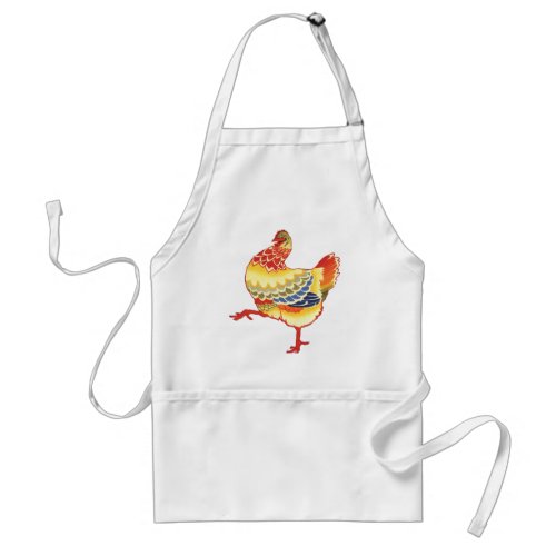 Vintage Colorful Barnyard Chicken from Farm Adult Apron