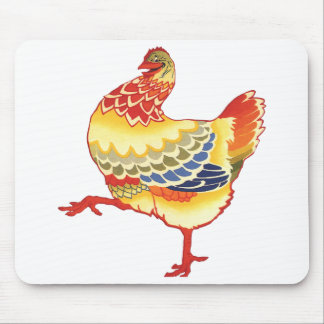 Vintage Colorful Barnyard Chicken from Farm Mouse Pad