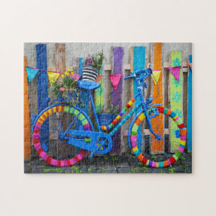 Vintage Colorful Bicycle Jigsaw Puzzle