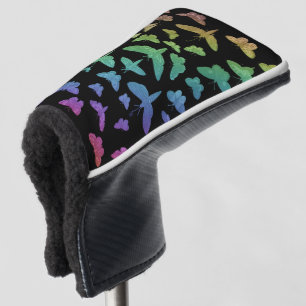 Vintage colorful butterflies moths insects  golf head cover