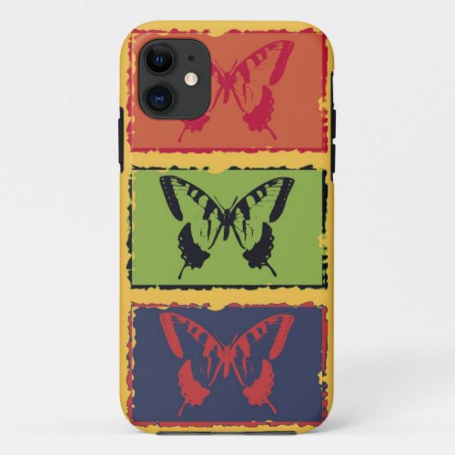 Vintage Colorful Butterfly Fine Art 2 iPhone 11 Case
