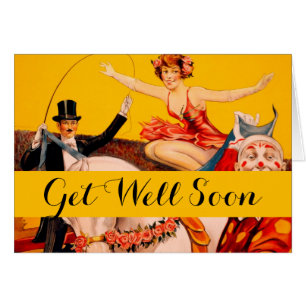 Vintage Colorful Circus Performer Poster Cards