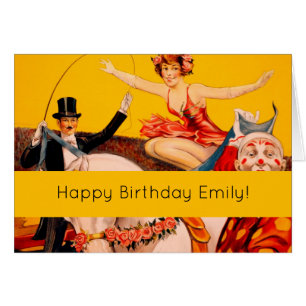 Vintage Colorful Circus Performer Poster Cards