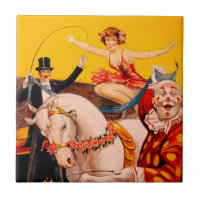 Vintage Colorful Circus Performer Poster
