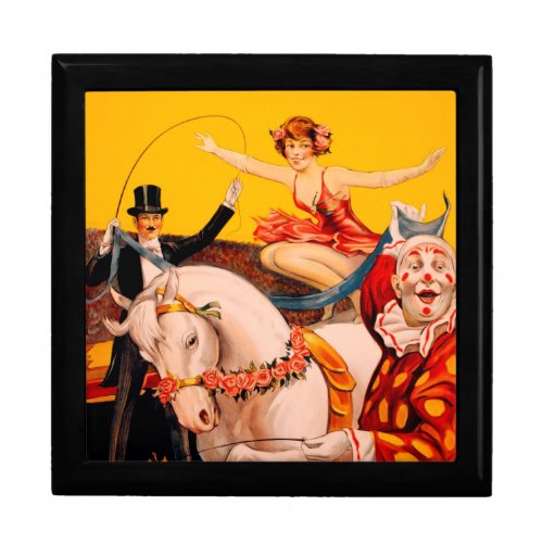 Vintage Colorful Circus Performer Poster Gift Box