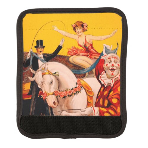 Vintage Colorful Circus Performer Poster Luggage Handle Wrap