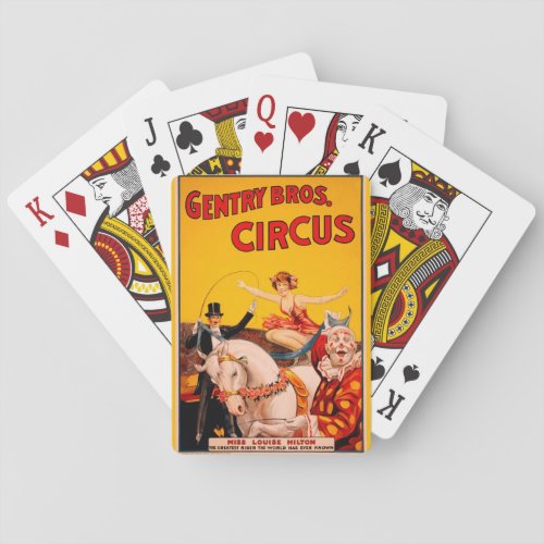Vintage Colorful Circus Performer Poster Poker Cards