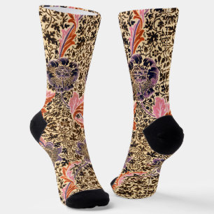 Vintage Colorful Decorative Floral Pattern Socks
