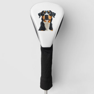 Vintage Colorful Dog Portrait Illustration Retro P Golf Head Cover