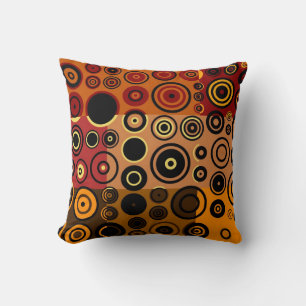 Vintage Colorful Fifties Abstract Art Throw Pillow