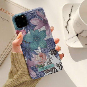 Vintage Colorful Floral Name Case-Mate iPhone 14 Pro Max Case