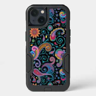 Vintage Colorful Floral Paisley iPhone 13 Case