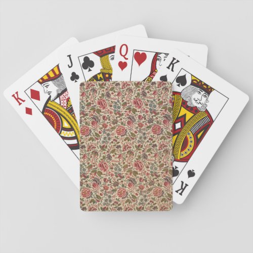 Vintage Colorful Floral Print Playing Cards