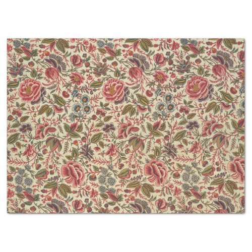 Vintage Colorful Floral Print Tissue Paper