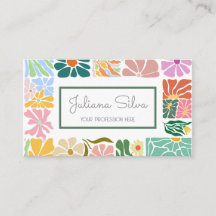 Vintage Colorful Flower Retro with QR