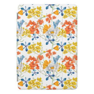 Vintage Colorful Flowers Pattern iPad Pro Cover