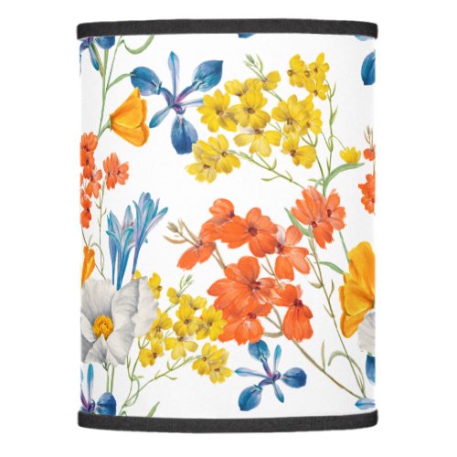 Vintage Colorful Flowers Pattern Lamp Shade