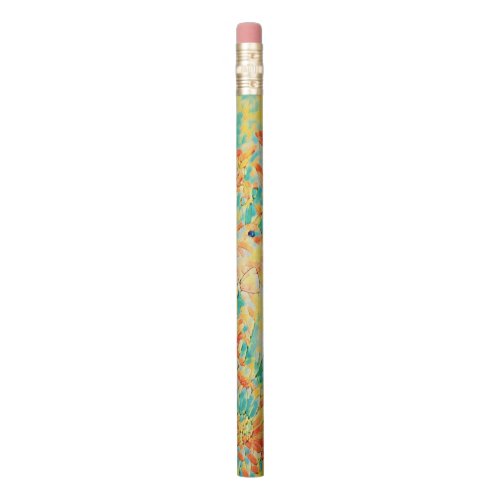 Vintage Colorful Garden Floral Bunny Rabbit Pencil