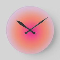 Vintage Colorful Gradient Round Clock
