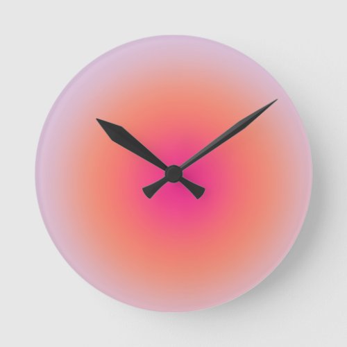 Vintage Colorful Gradient Round Clock