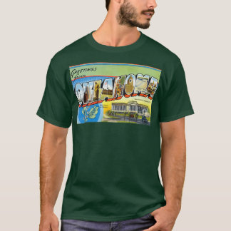 Vintage Colorful Greetings From Oklahoma T-Shirt